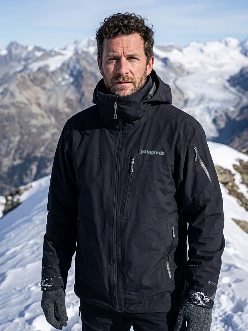 Patagonia Mens Black Powder Bowl GORE-TEX Ski Jacket Shell Coat Waterproof XL